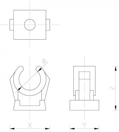 Open pipe clips - 2