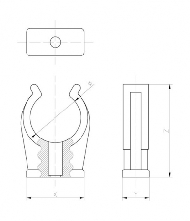 Open pipe clips - 3